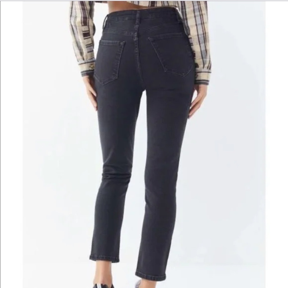 NWT BDG Urban Outfitters Girlfriend High Rise Button Black Denim Jeans - Picture 6 of 6